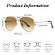 Techsuit - Sunglasses (3025) - for Women and Men, with UV Protection and Metal Frame - Gold / Brown