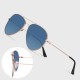 Techsuit - Sunglasses (3025) - for Women and Men, with UV Protection and Metal Frame - Gold / Brown