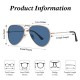 Techsuit - Sunglasses (3025) - for Women and Men, with UV Protection and Metal Frame - Rose Gold / Harbor Blue