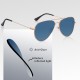 Techsuit - Sunglasses (3025) - for Women and Men, with UV Protection and Metal Frame - Rose Gold / Harbor Blue