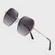 Techsuit - Sunglasses (8561) - for Women with Metal Frame and Nylon Lens, Hexagonal - Rose Gold / Purple / Red