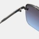 Techsuit - Sunglasses (2576) - for Men with Aluminum Frame, Oversized - Black / Gray / Blue