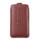 Techsuit - Belt Phone Case (BPC1) - from Premium Eco Leather, with Belt Holder, for Aprox. 6.1 inch, Size S - Brown