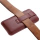 Techsuit - Belt Phone Case (BPC1) - from Premium Eco Leather, with Belt Holder, for Aprox. 6.1 inch, Size S - Brown