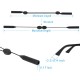 Techsuit - (2 pack) Glasses Strap (GST3) - for Men, Woman, from Silicone and Wire - Black