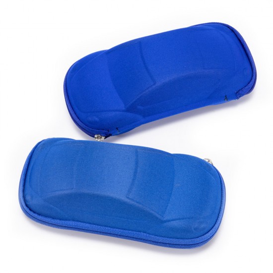 Techsuit - Glasses Case (ETEVA3) - for Kids, Car Shape, 171 x 72 x 52mm - Dark Blue