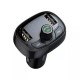 Baseus - FM Modulator and Car Charger (CCMT000301) - 2x USB, TF Card, MP3, Bluetooth 4.2, Digital Display, 17W - Black