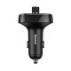 Baseus - FM Modulator and Car Charger (CCMT000301) - 2x USB, TF Card, MP3, Bluetooth 4.2, Digital Display, 17W - Black