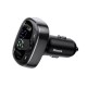 Baseus - FM Modulator and Car Charger (CCMT000301) - 2x USB, TF Card, MP3, Bluetooth 4.2, Digital Display, 17W - Black