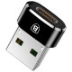 Baseus - OTG Adapter (CAAOTG-A01) - Type-C Female to USB Male, Plug & Play, 3A - Black