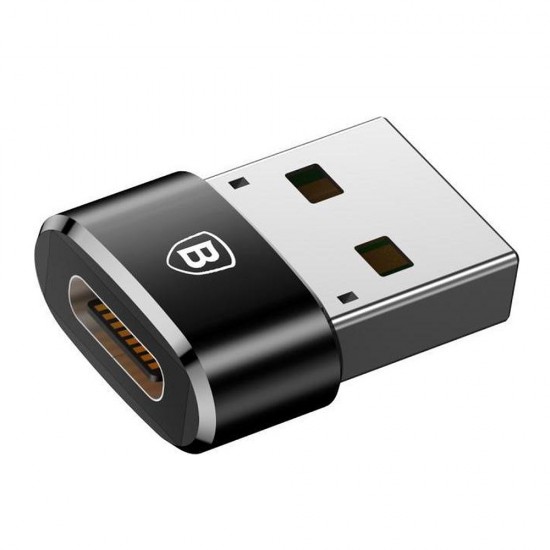 Baseus - OTG Adapter (CAAOTG-A01) - Type-C Female to USB Male, Plug & Play, 3A - Black