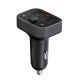 Baseus - FM Modulator and Car Charger S-09 Lite (C10762300113-00) - Bluetooth 5.0, USB, USB-C, Display, PD18W - Cluster Black