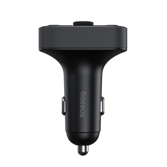 Baseus - FM Modulator and Car Charger S-09 Lite (C10762300113-00) - Bluetooth 5.0, USB, USB-C, Display, PD18W - Cluster Black