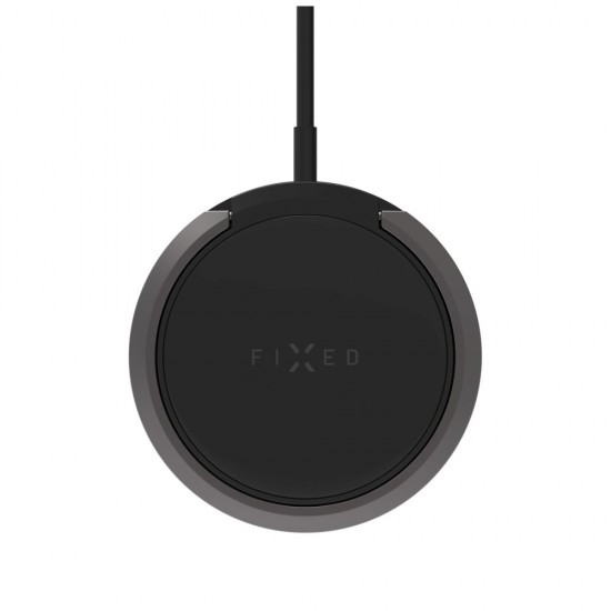 Fixed - Magnetic Wireless Charger (FIXMPAD2-BK) - with Ring Holder, Universal, MagSafe, 15W, USB-C Cable, 1.2m - Black