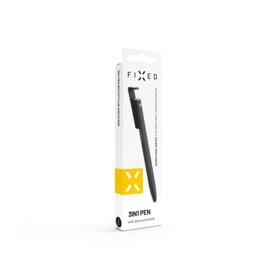 Fixed - Stylus Pen (FIXPEN-BK) - for Phones and Tablets, 3 in 1, Compact Size - Black