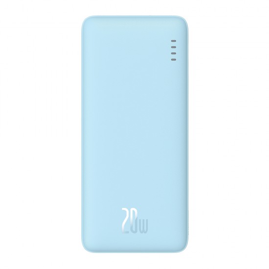 Baseus - Power Bank Airpow (P10022801313-00) - USB, Type-C, Micro-USB, 20W, 10000mAh, with Cable Type-C - Galaxy Blue