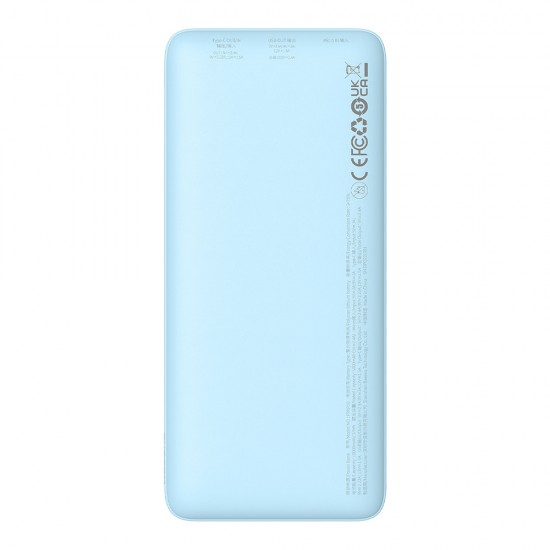 Baseus - Power Bank Airpow (P10022801313-00) - USB, Type-C, Micro-USB, 20W, 10000mAh, with Cable Type-C - Galaxy Blue