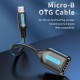 Vention - OTG Adapter (CCUBB) - Micro-USB to USB 2.0, 480Mbps, Gaming, Firm Connection, Easy Sharing, 0.15m - Black