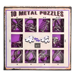 10 Metal Puzzles- Purple Set