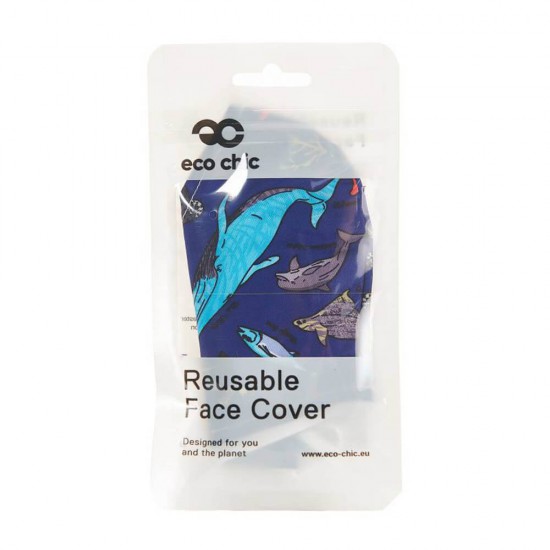 Blue Sea Creatures Face Cover