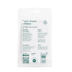 Face Cover 5 Filters Set 12x8 cm
