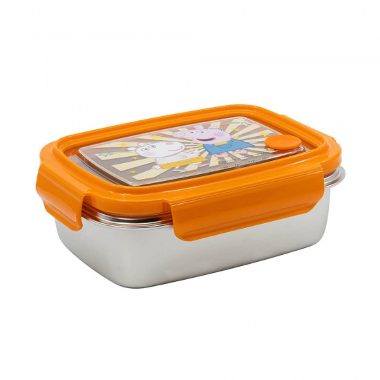 Peppa Pig Stainless Steel Small Rectangular Sandwich Box 670 ml Kindness Counts