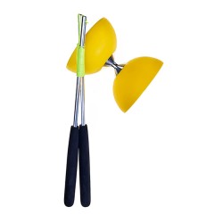 Set Acrobat 105 Rubber Diabolo Yellow + aluminum hand sticks