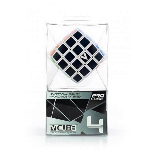 V Cube 4 White Pillow