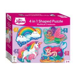 Shaped 4-in-1 Jigsaws: Mythical Creatures