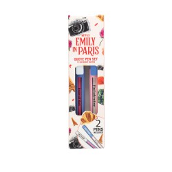 Emily in Paris Quote Pen Set of Two