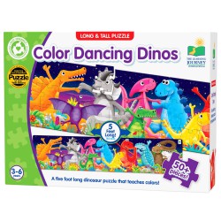 Long & Tall παζλ - Χρωματιστοί δεινόσαροι σε χορό