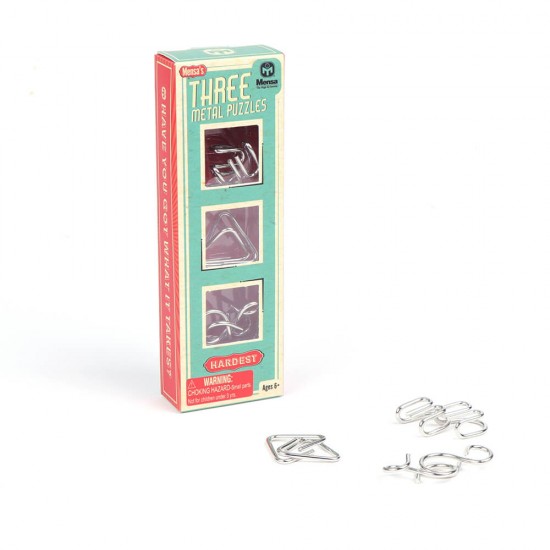 Mensa Set of 3 Harder Wire Puzzzles