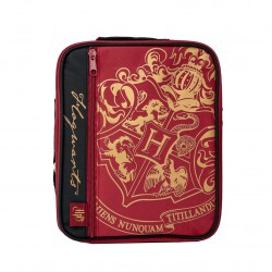Harry Potter Lunch Bag - Deluxe 2 Pocket - Burgundy - Crest