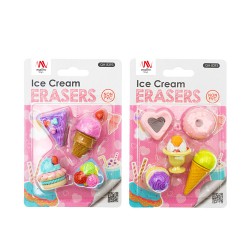 Fancy Eraser Set: Ice Cream