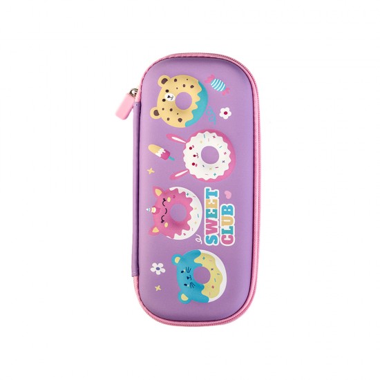 Sweet Club 3D Embossed Hard Shell Pencil Case