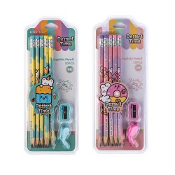 Desert Time Set of 10 Pencil HB with Eraser & Sharpener