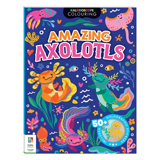 Kaleidoscope Colouring and Sticker Books: Awesome Axolotls