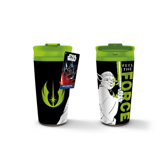 Star Wars (Yoda - Feel The Force) Metal Travel Mug