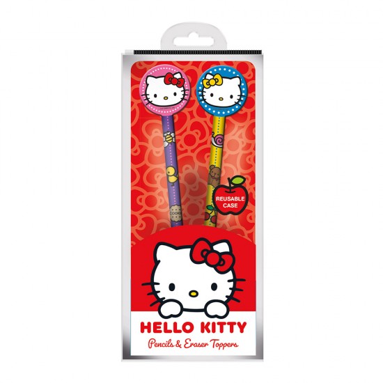 Hello Kitty Pencils And Toppers 2Pk