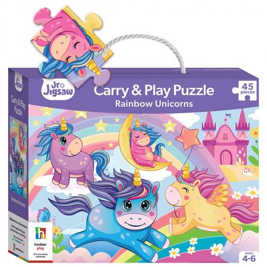 Junior Jigsaw Carry & Play: Rainbow Unicorns