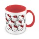 Hello Kitty (Many Kittys) Red Coloured Inner Pod Mug