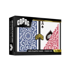 COPAG Elite 100% Plastic Premium  Double Jumbo Deck (Red & Blue)