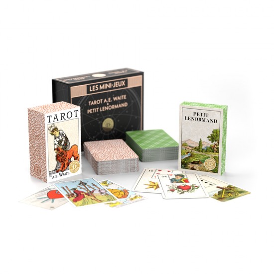 Coffret Mini Tarot Waite+Petit Lenormand