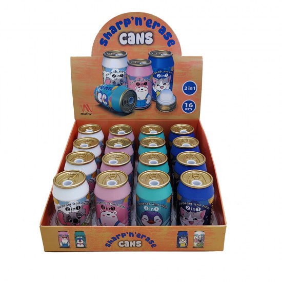 Cans - sharp'n'erase (2 in 1) D.16