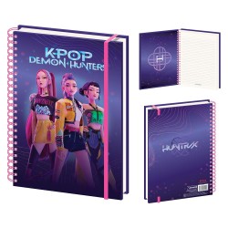 K-Pop Demon Hunters (Huntrix) A4 Wiro Notebook - 80 Sheet