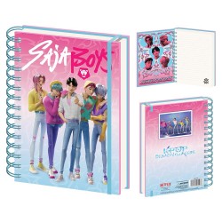 K-Pop Demon Hunters (Saja Boys) A5 Wiro Notebook - 80 Sheet