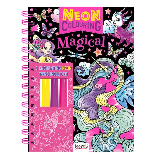 Neon Colouring Spiral: Magical