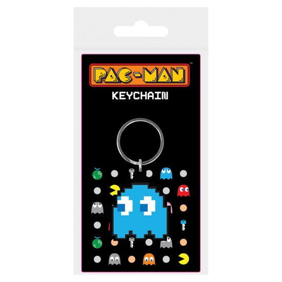Pac-Man (Blue) PVC Keychain