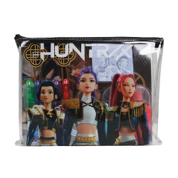 K-Pop Demon Hunters Stationery Set - PVC Wallet - Golden