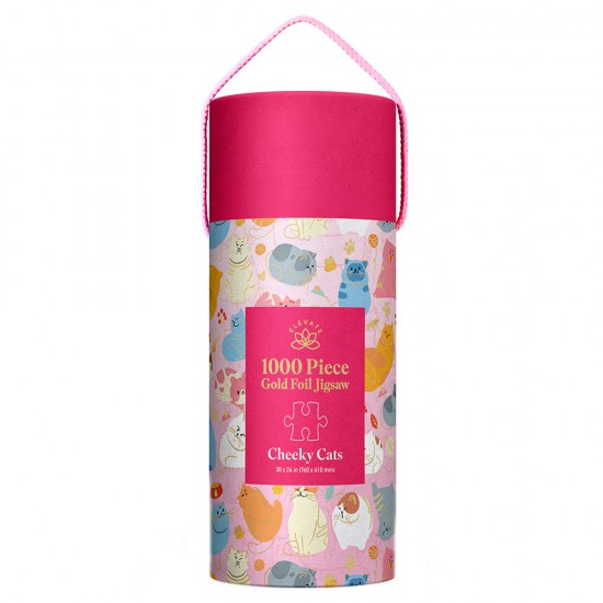 Elevate 1000 Piece Gold Foil Jigsaw Tubes: Cats